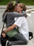 boy & girl kissing