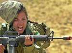 woman soldier with gun
