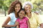 African American grandmother, mom & daughter